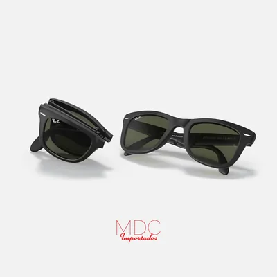Wayfarer Folding Clásico Negro Verde RB4105